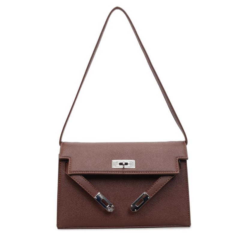Crocodile pattern portable baguette bag women's 2026 spring new light luxury shoulder messenger bag