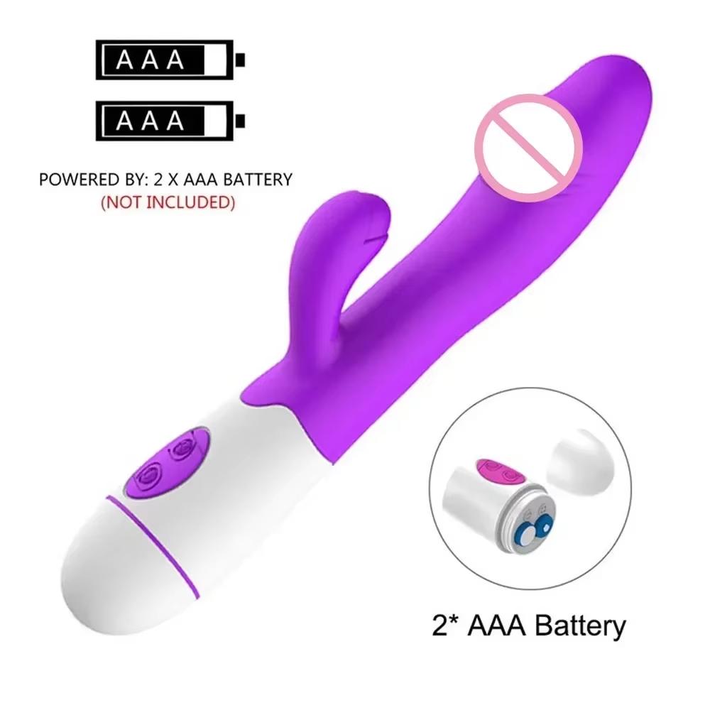 Powerful Rabbit Vibrator dildo Clitoris G Spot Stimulator Female Vibrator Vagina Massage Masturbator Adult Sex Toy for Women 18+