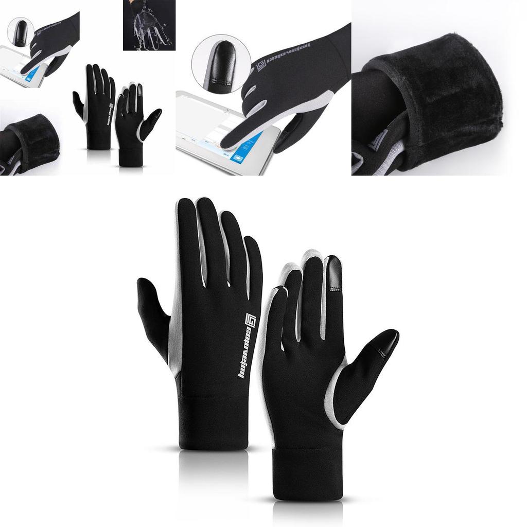 Men's Winter Gloves Offering Warmth Windproof Waterproof Protection And Touch Screen Compatibility