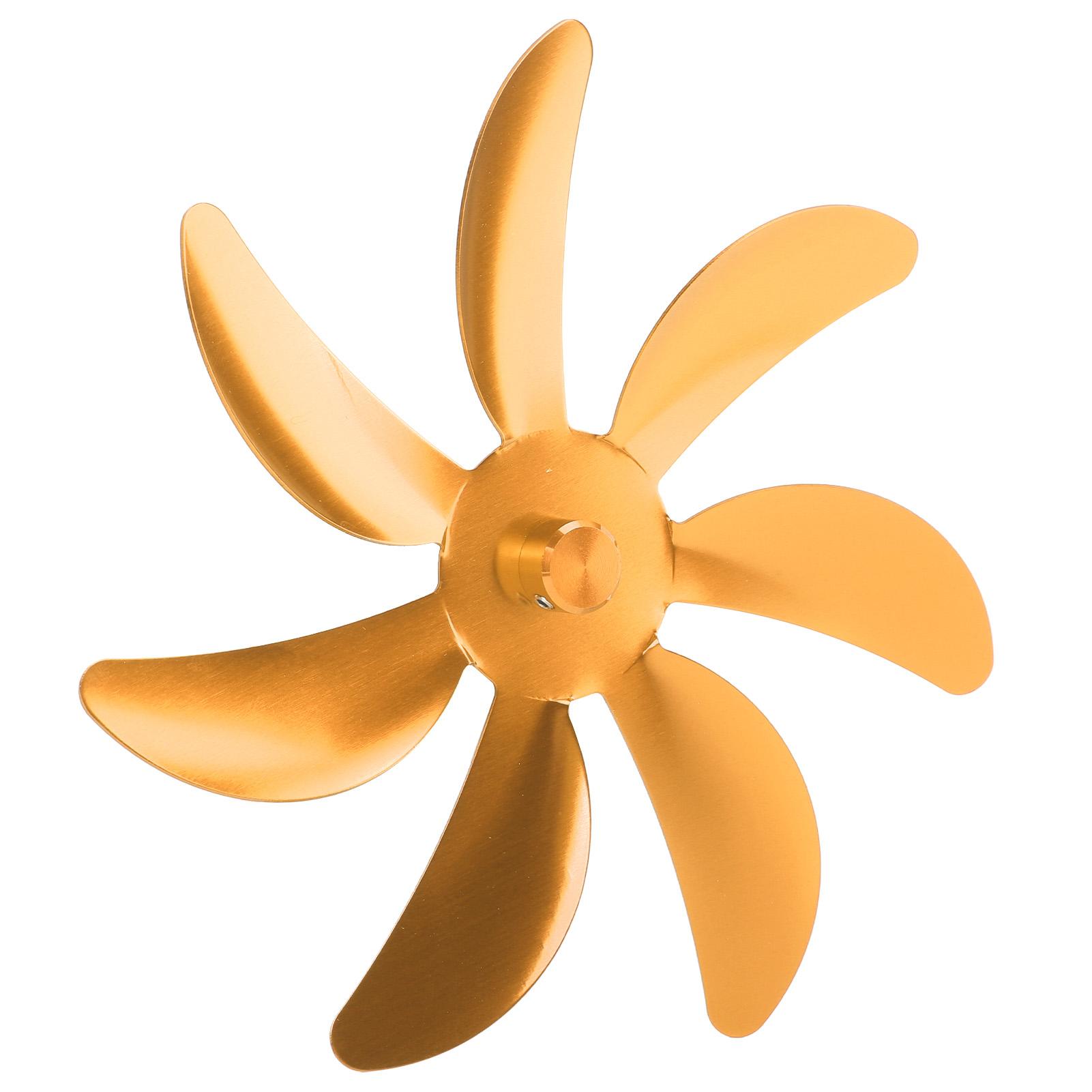 

Stove Fan Aluminum Alloy Blade 7 Blades Easy Installation Universal Fireplace Fan Blade Replacement for Fireplace Fan золотий