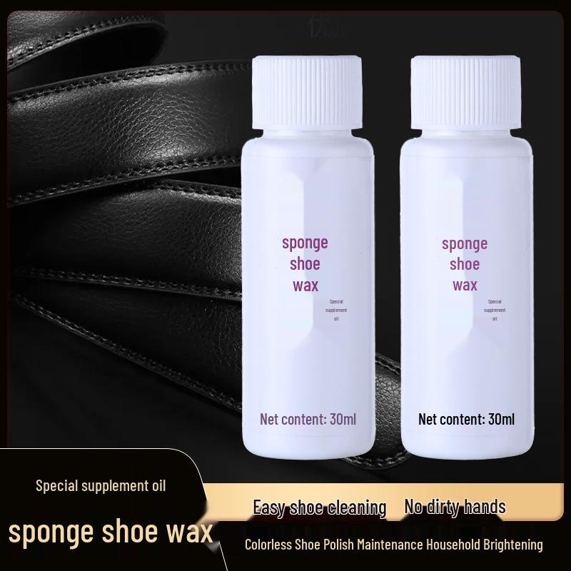 Colorless Double-Sided Shoe Wax Applicator Sponge - Instantly Shines Leather Shoes