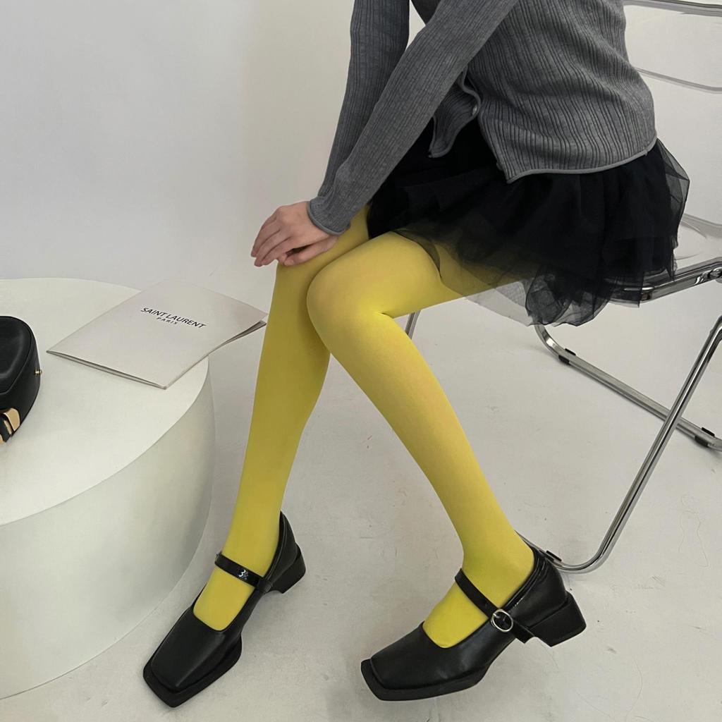 Spring & Autumn Velvet Candy Color Transparent Tights - High Elasticity, Versatile, Sweet & Cool Style.