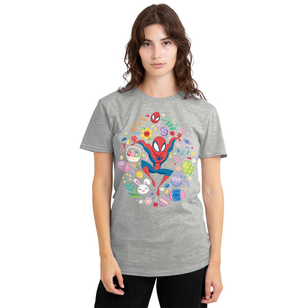 Spider-Man Womens/Ladies Spider-Man Circle Easter T-Shirt