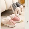 Winter Warme Zuhause Pelz Damen Hausschuhe Luxus Wasserdicht PU Leder Plüsch Paar Baumwollschuhe Indoor Schlafzimmer Flache Absätze Flauschiger Slipper