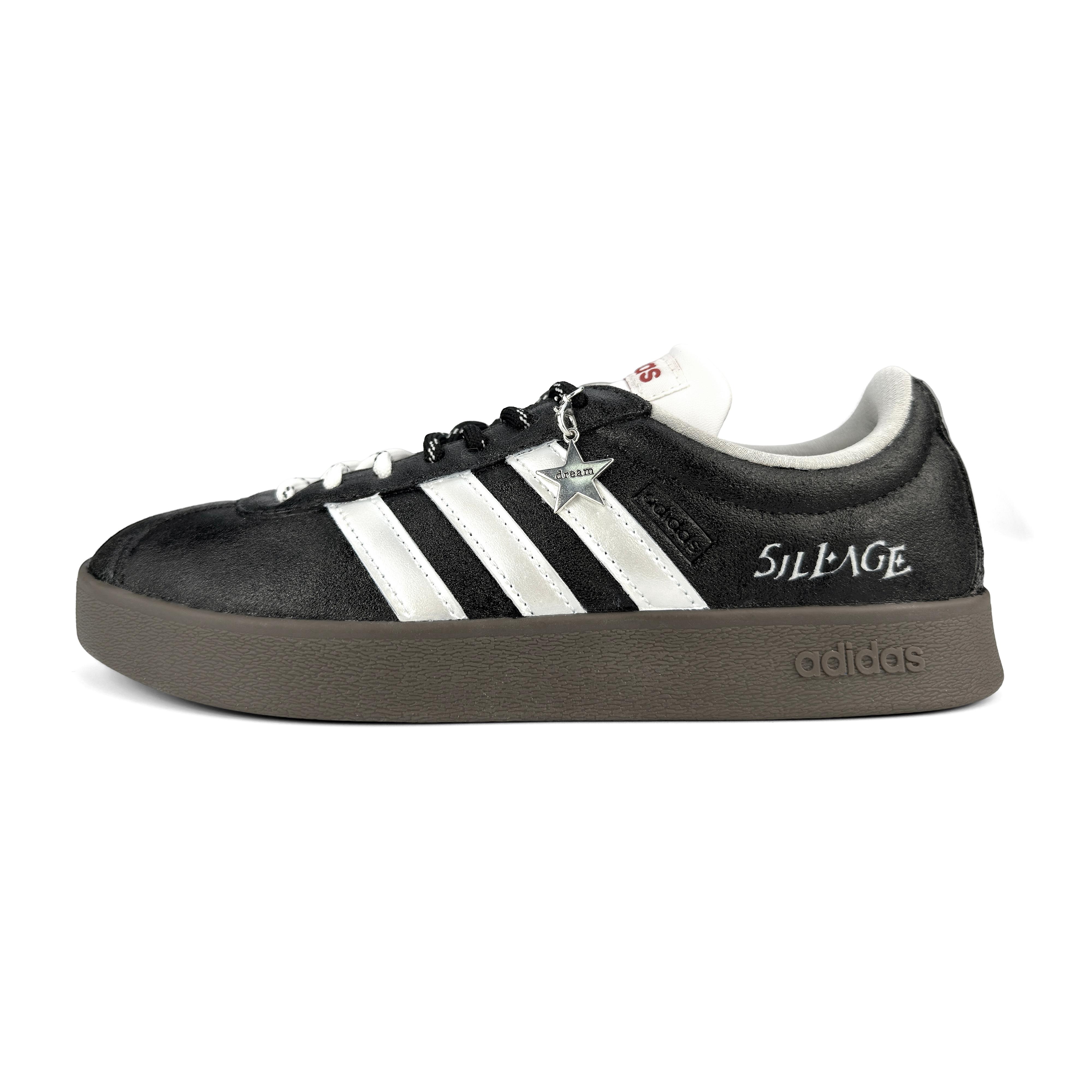 

Adidas VL COURT 2.0 Nightfall Whispers Cushioning, Wear Resistant Low top Skateboard Shoes Unisex Black HQ1802(Team1477- ) 37⅓