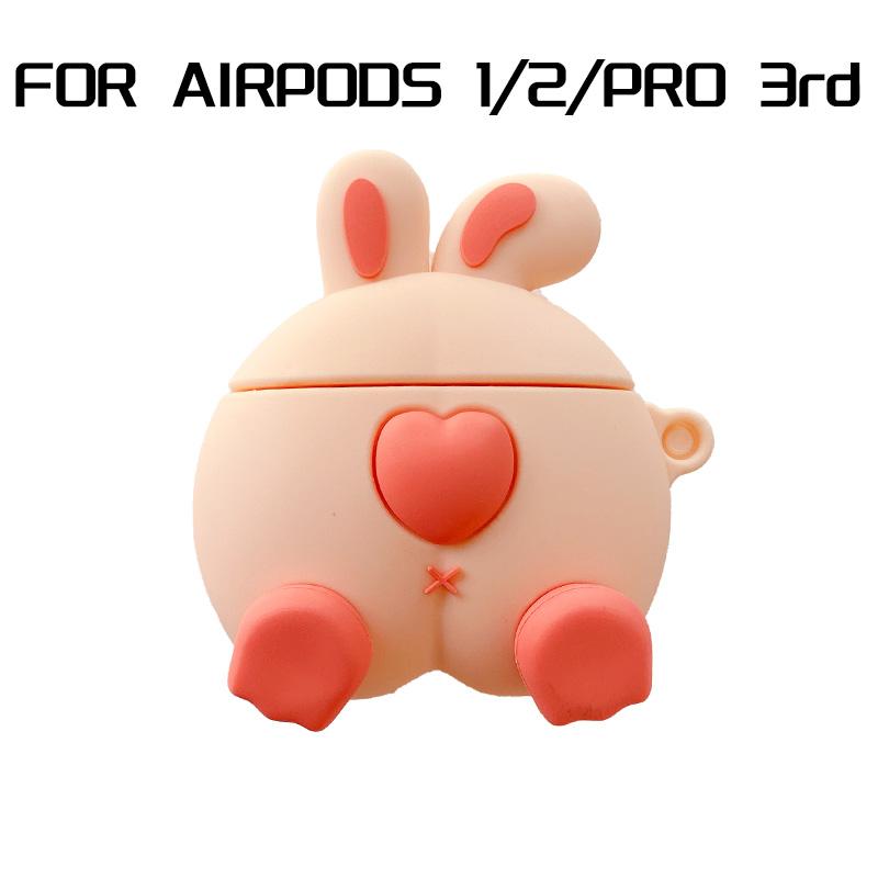 3D Kjeks Silikon Etui for AirPods 3 2021 3. Tegneserie Søtt Øretelefon Etui for AirPods Pro 3 2 1 Hodetelefon Ladeetui Deksel