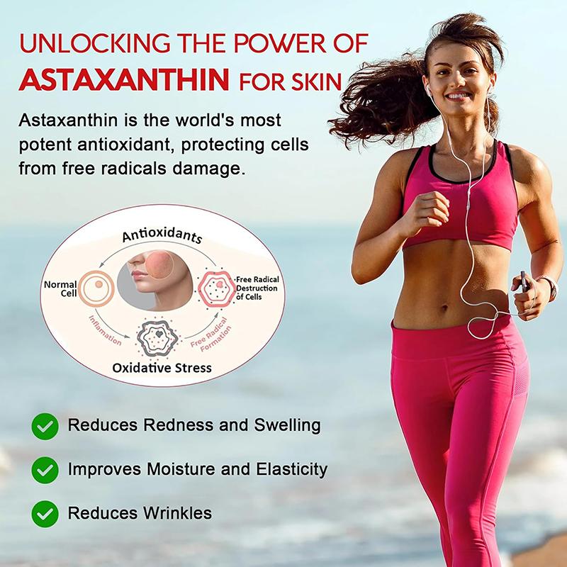 Astaxanthin Capsules with Astaxanthin, Lycopene, for Natural Antioxidant Skin & Eye Health Joint & Muscle Health Energy & Immune Health