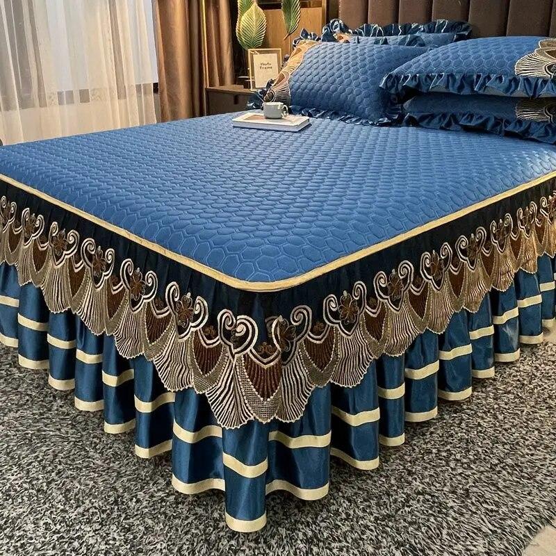 Povlak na polštář v retro přírodním latexu v evropském stylu, luxusní letní sukně na postel, ledová hedvábná podložka, klimatizační podložka, měkká podložka