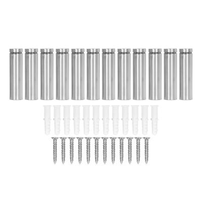 12ks Distanční šroub Nerezová ocel 19x70mm Nástěnný Reklamní upevňovací sada Kit