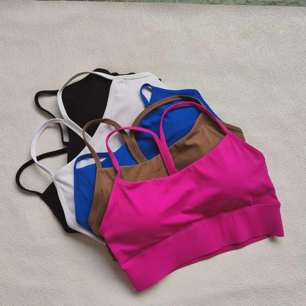 LULU Nude Y-Back Sport-BH – Reine Farbe, Westen-Stil für Outdoor-Fitness und Yoga