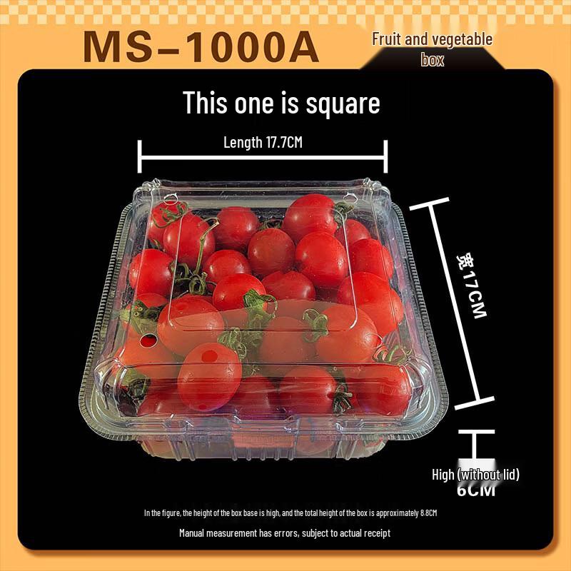 Lantuan Disposable Transparent Fruit & Vegetable Container with Lid