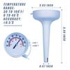 Floating Pool Mechanical Thermometer with String Water Temperature Thermometer with Accurate Temperature Readings Perfect for Outdoor and Indoor