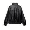 Womens Long PU Leather Coat Oversized Fit 2025 Black Beige Burgundy