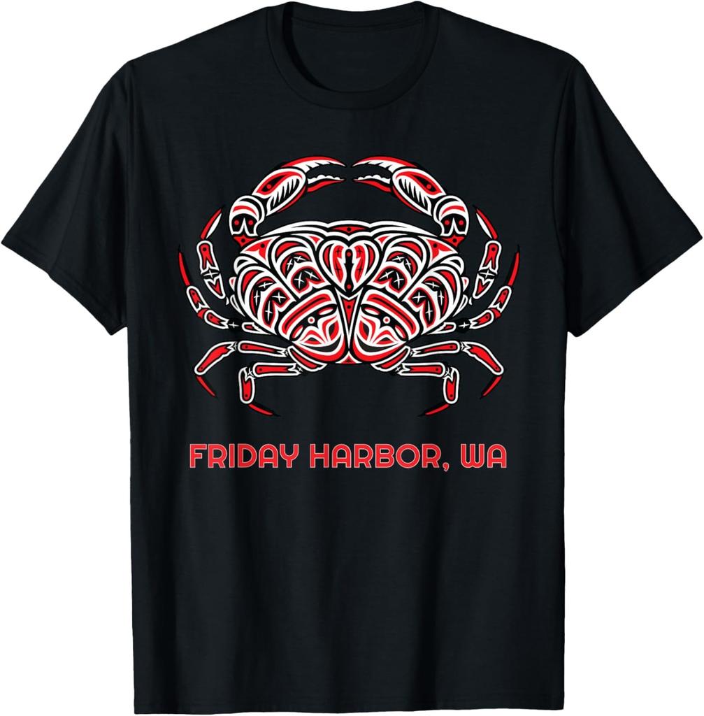 Harbor Friday Washington Dungeness Crab Native American T-Shirt