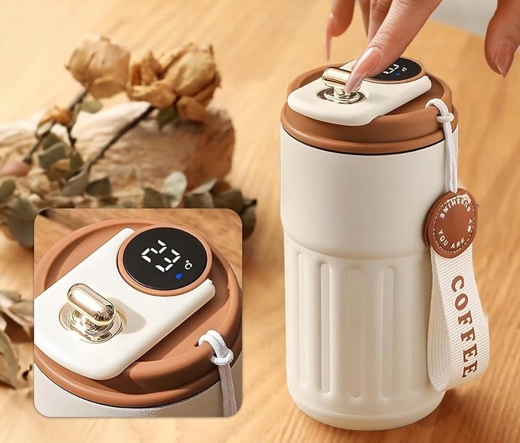 Thermal Mug For Coffee, Tea, Smart Bottle With Display