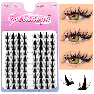 DIY-Cluster, falsche Wimpern, Cluster, Verlängerungen, einzelne Wimpern, Cluster, natürliche segmentierte Wimpernbündel