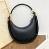 Genuine Leather Women's Bag Weaving Handheld Underarm Bag Versatile Crescent Bending Moon Bag Single Shoulder Diagonal Crossing Dumpling Women's Bag