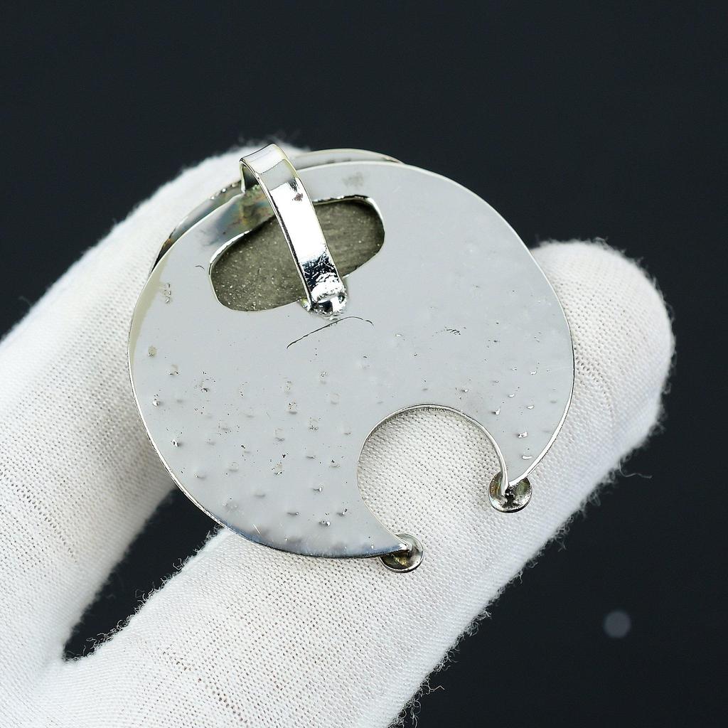 Pyrit Druzy Edelstein Handgefertigter Anhänger, 925 Sterling Silber Anhänger, Natürlicher Pyrit Druzy Silber Anhänger, Anhänger für Mama Anhänger als Geschenk