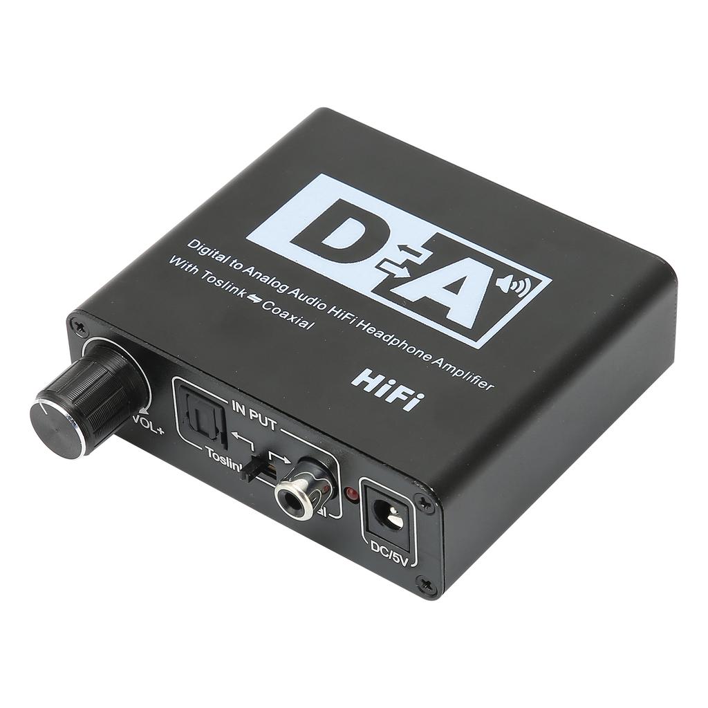Digital to Analog Converter HD AC Digital to Analog L R RCA Converter with Volume Control for HDTV