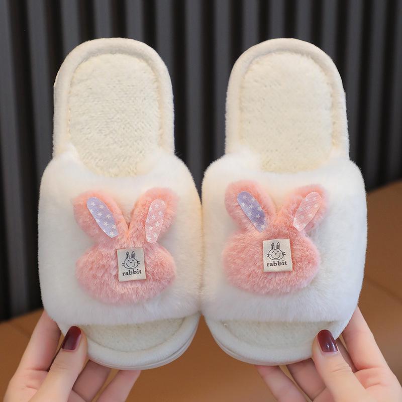 Βαμβακερές Παντόφλες Κουνελάκι για Κορίτσια – Νήπια & Παιδιά – Χειμώνας, Οικιακή & Εξωτερική Χρήση, Ζεστή Γούνα για Μωρά Κορίτσια