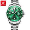 OLEVS 5885 Luxury Stainless Steel Waterproof Quartz Watch for Men Stainless Steel Calendar Luminous Mens Wristwatch Sport Reloj