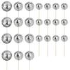 A33R-24 Stück Discokugel Cupcake-Topper Happy Birthday Kuchen-Topper Discokugel Kuchen-Picks Thema Kuchen-Deko Für Discothema-Party Du