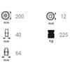 Replacement Wheel for the 200mm 225kg WPPE 2003 Ecoforma Trolley Set
