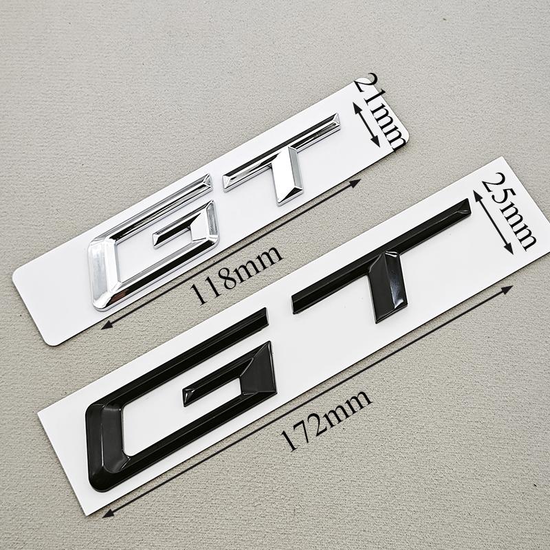 3D ABS Car Letter Rear Trunk Badge Auto GT Logo Emblem Decals For BMW GT 320i 330i 340i 528i 535i 630i 640i Exterior Accessories