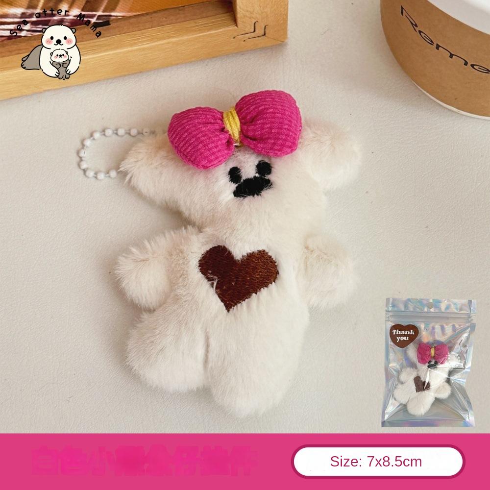 1 Peça Ursinho de Pelúcia Desenho Animado Fofo Pingente Chaveiro de Menina Boneca Pingente de Bolsa