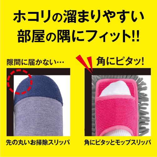 Alphax Washable Cleaning Slippers with Mop, Perfect for Floor Cleaning, Indoor Use, and Corner-Fitting Mop Slippers, Navy, AP-713715