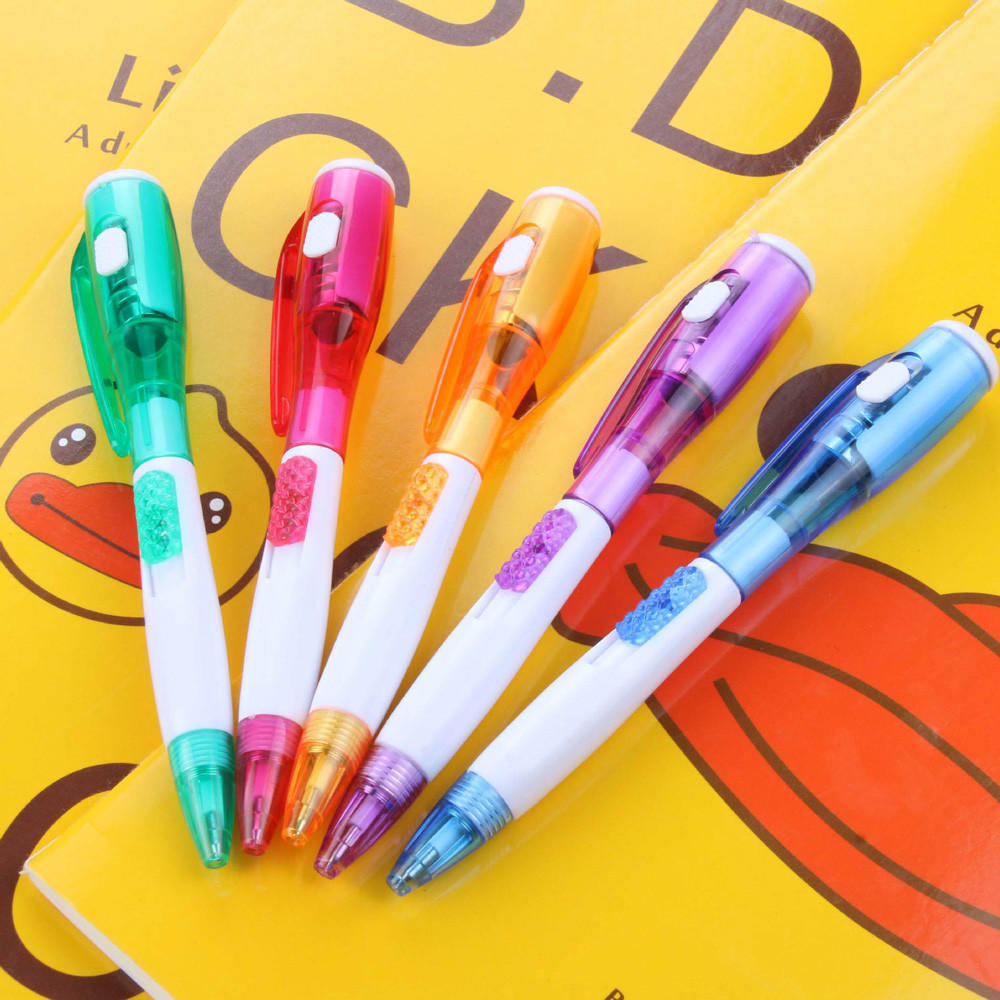 Cute Ballpoint Pen LED lights Ballpoint Pen Stationery Supplies uygun