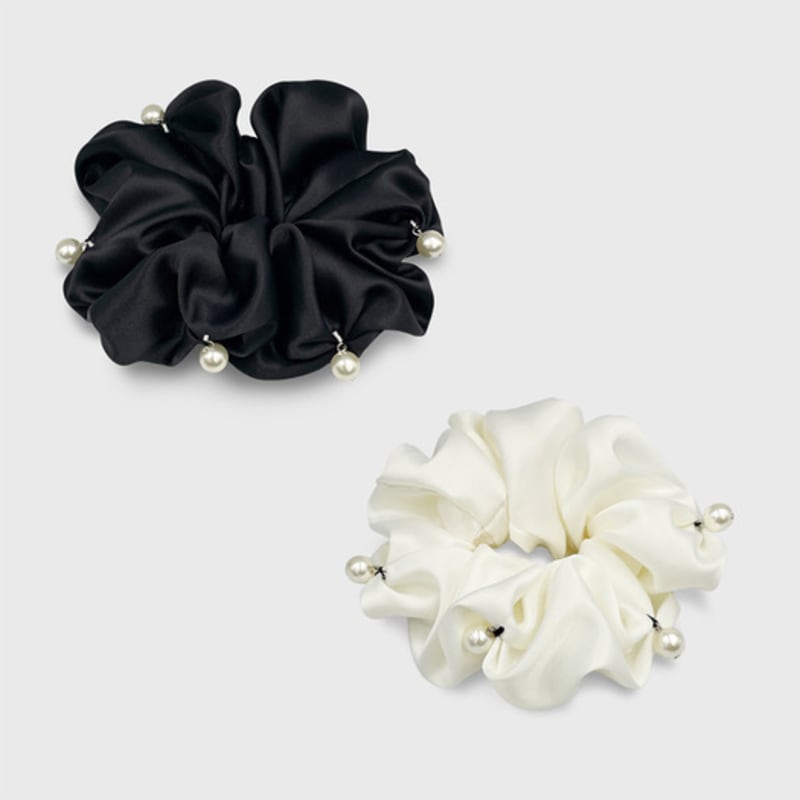 Jean Paul Clarisse Stitched Pearl Scrunchie JP-25-010S