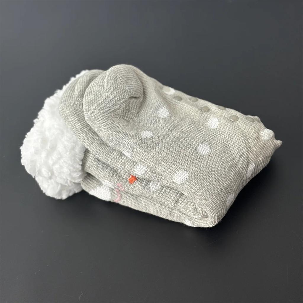 Fuzzy Sleeping Socks Women Winter Heart Funny Cute Kawaii Non Slip Cartoon Short Soft Comfy Female Floor Slippers Sock Designer