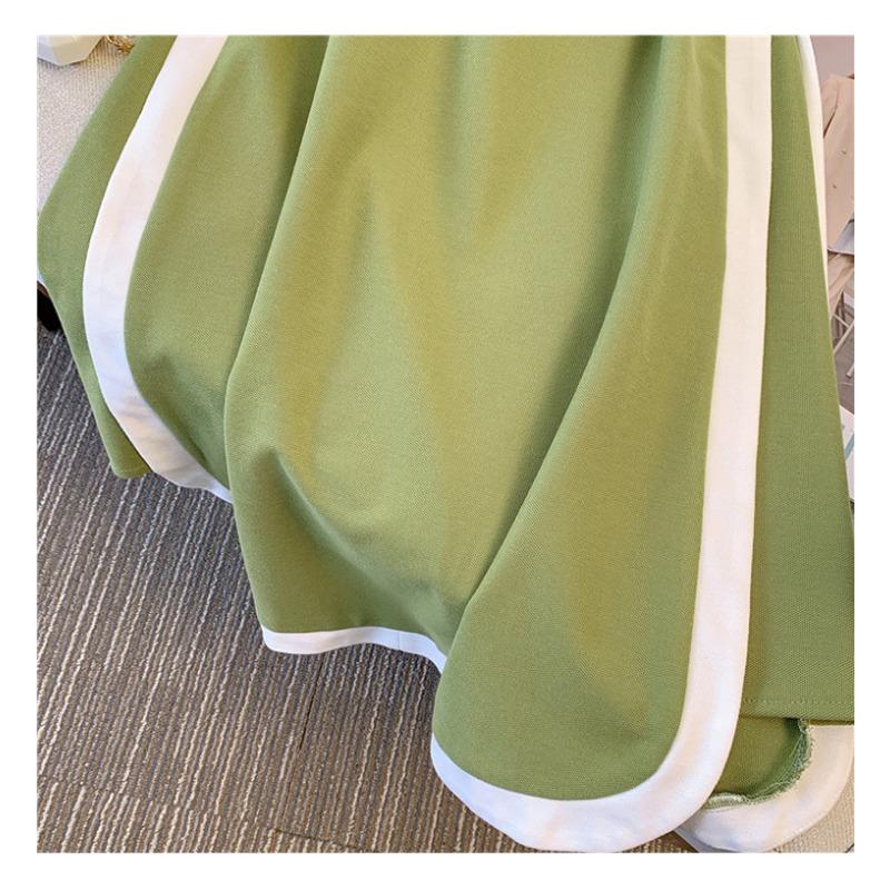 Korte Mouw Zomer Casual Jurk Dames Mode Elegante Zoete Jurken Grote Maat Patchwork A-lijn Feest Kraag Knoppen Slim Fit Kleding