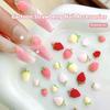 50pcs Charm Sweet Strawberry Nail S 3d Resin Cartoon Fruits Rhinestones Decorations Parts Diy Summer Art Accessories