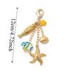 Waterproof Starfish Tassel Keychain Elegant Beaded Bag Pendant Creative Versatile Bag Charm  Girls