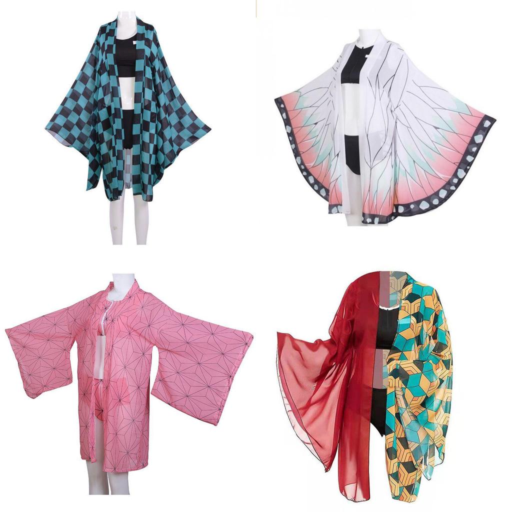Adorable Conjunto de Bikini de Baño para Cosplay de Playa Demon Slayer Kimetsu No Yaiba con Shinobu Kocho