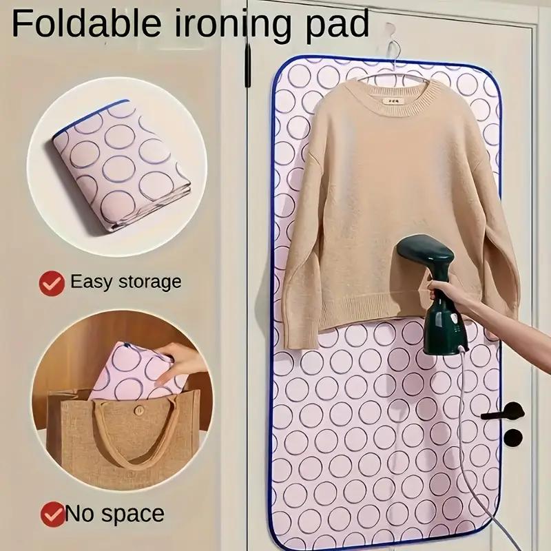 

1PCS Ironing Pad Ironing Board Household Foldable Small Bed Clothes Iron Insulation Cloth Handheld Hanging Ironing Machine Anti-scalding Pad 70*40cm червоний