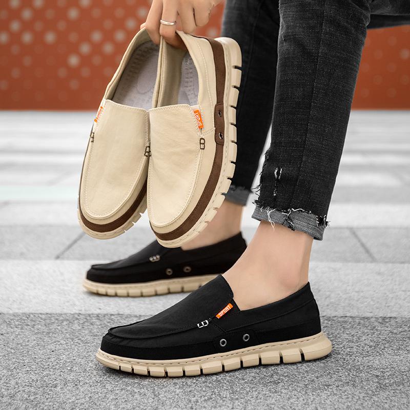 Canvas Lightweight Non-Slip Mans Shoes Summer Newest Men'S Casual Shoes Comfortable Non-Slip Shoes Fashion Outdoor Breathable Shoes