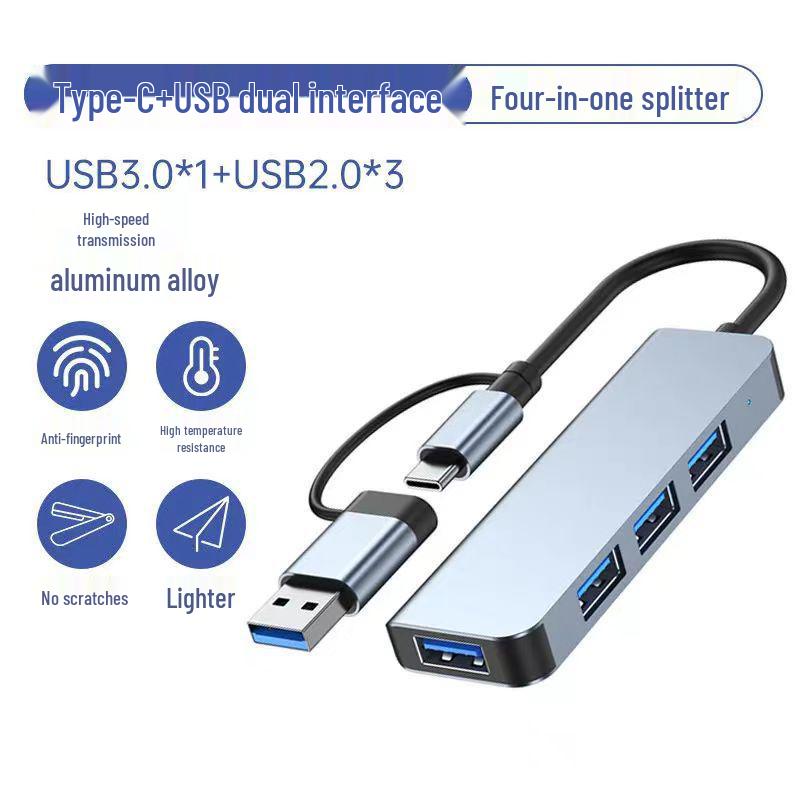 

USB 3.0 Eight-in-One Type-C Hub: Expansion Dock with SD/TF Card Reader and Audio.