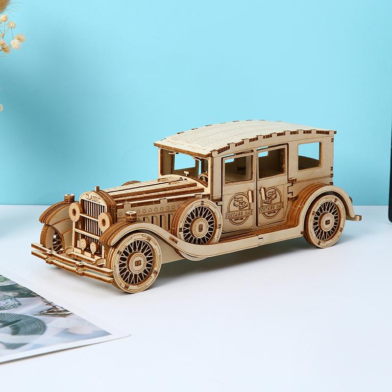 

3D Wooden Puzzle Classic Car Children s Toy & Tabletop Ornament