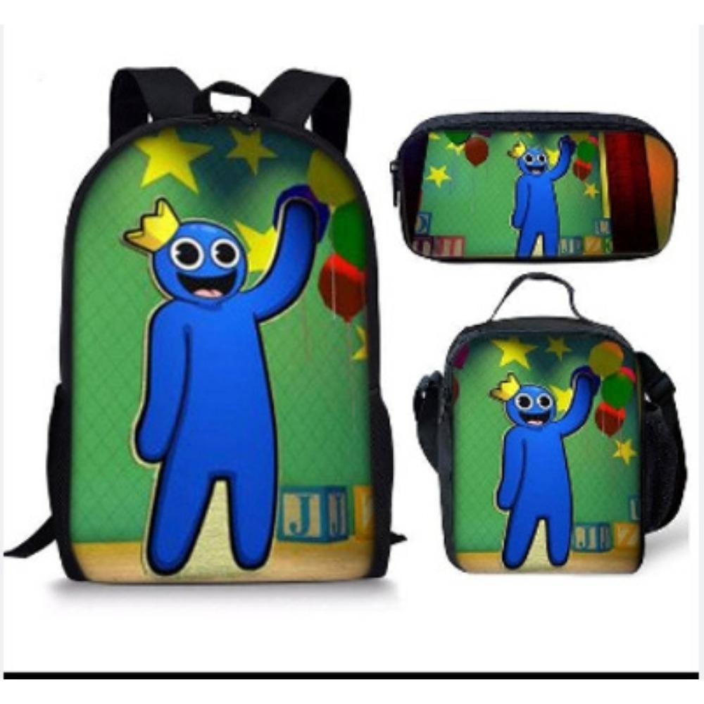 Rainbow Friends Student School Bag Boys Pen Lunch Bag Tuition Bag
