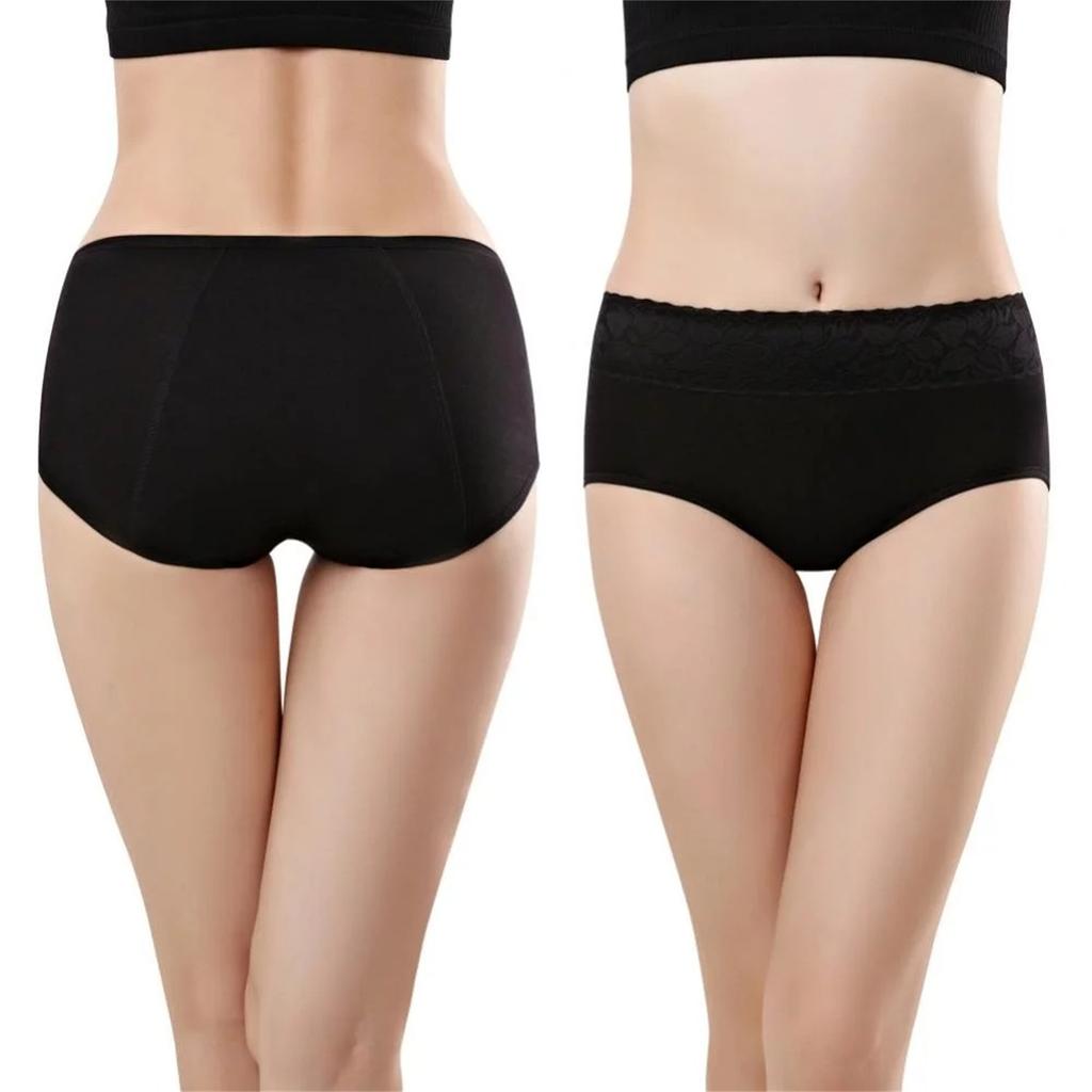 3 Pack Women Lace Cotton Panties Soft Breathable Comfortable Underwear Daily Briefs