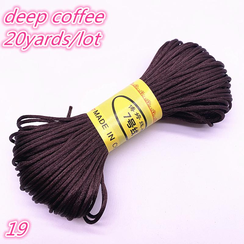 20yards/lot 1.5mm Chinese Knot Line Cord Silk Satin Cord Nylon Cord DIY String Necklace Bracelets Cord