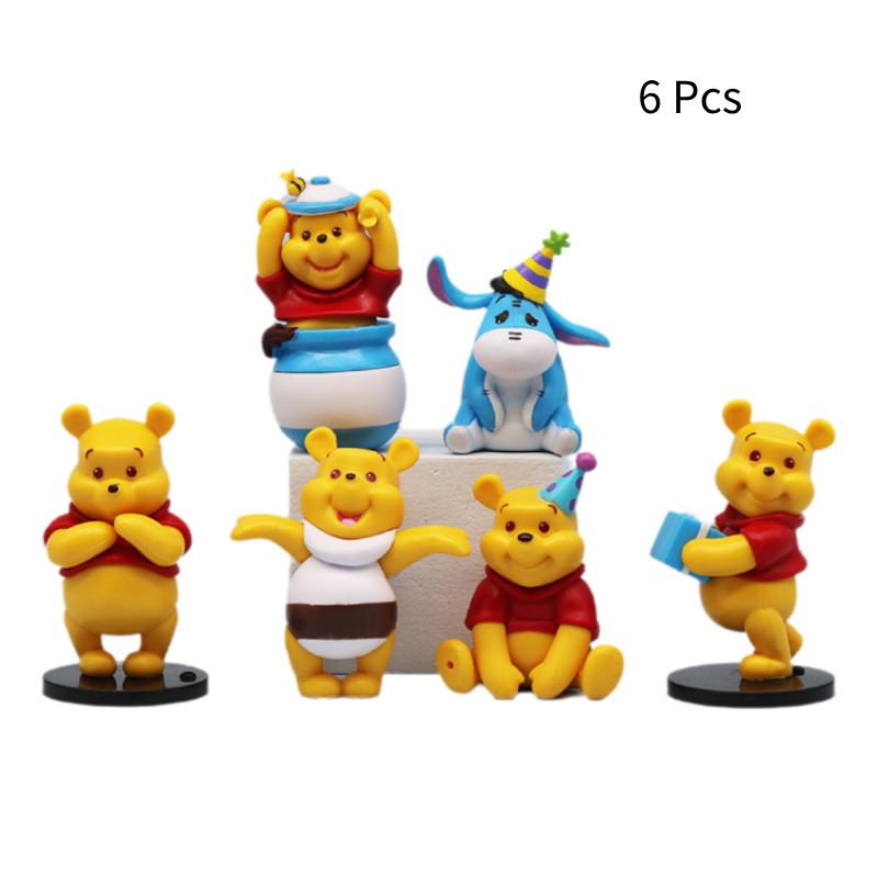 Adorable Winnie The Pooh Party Series Collectible Figurine Set Pvc 10cm Cute Animal Models