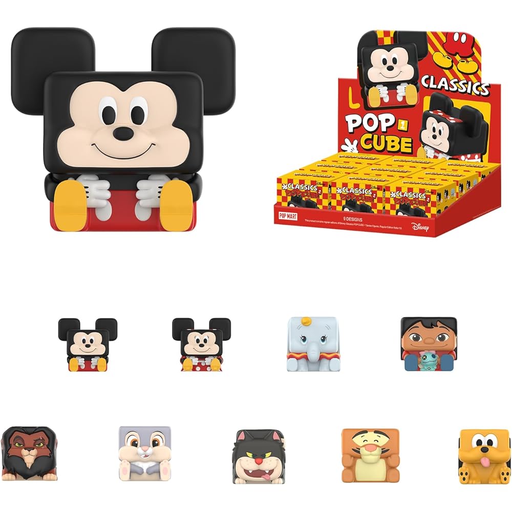 Pop Mart Disney Classics Pop Cube-1 Series Blind Box Figure Premium Toy 1 Piece Original Character