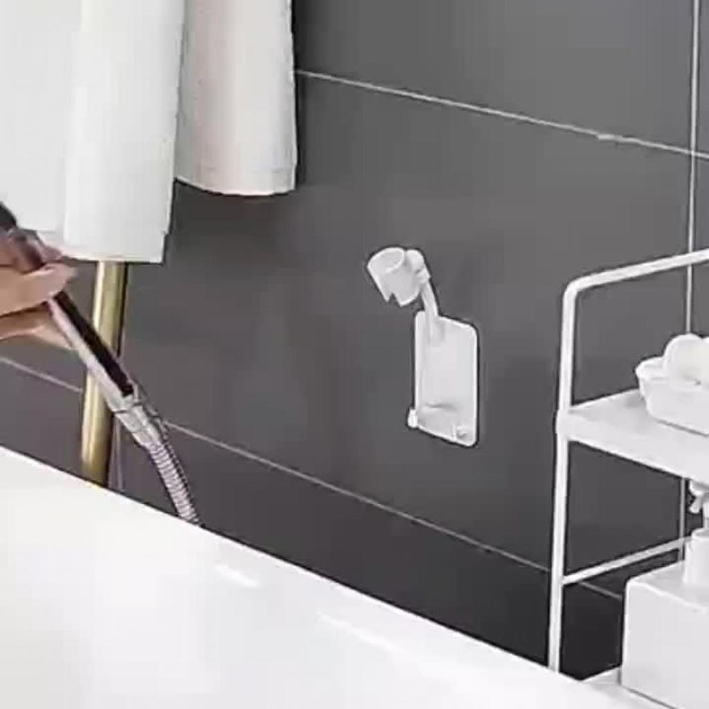 No-Drill Adjustable Shower Holder for Bathroom, Shower Spray Mount Bracket with Toilet Lid Base, Shower Hanger