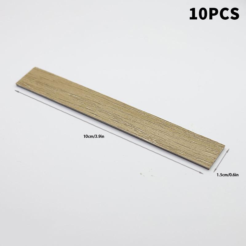 10PCS Mini Floor Boards Dollhouse Floor Tiles Miniature Wooden Flooring For 1:12 Doll House Furniture Wall Floor Decor