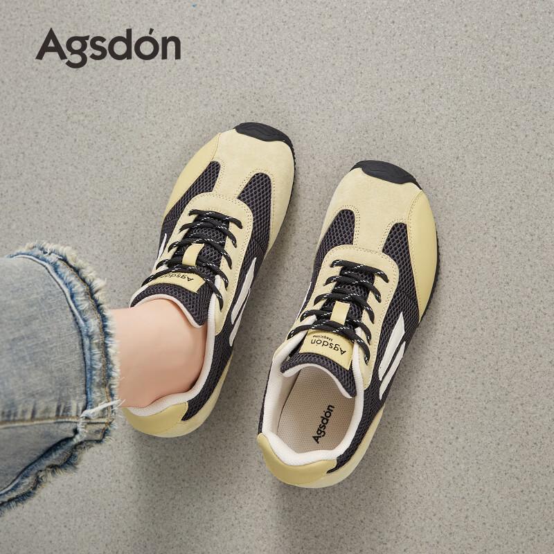 Agsdon Women s Retro Thick-Sole Casual Shoes 37