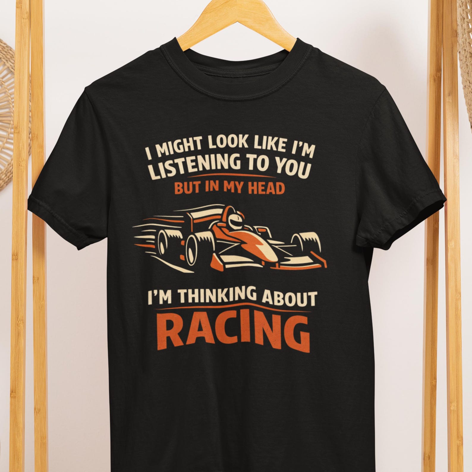 Racing t shirt funny racing fan gift race car driver motorsport humor tee L